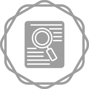 Belge arama simgesinin vektör illüstrasyonu