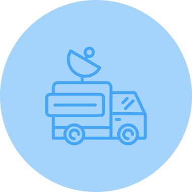 Kamyonet simgesi, vektör illüstrasyonu