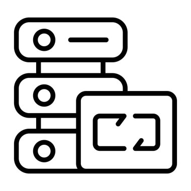 Beyaz Arkaplanda Web Sitesi Yedekleme Simgesi İzole Edildi 