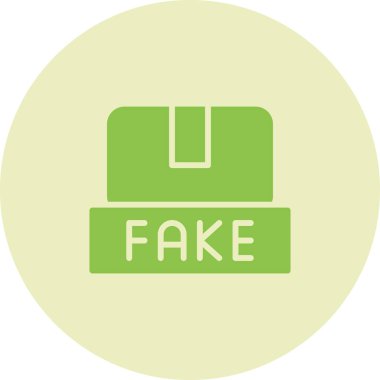 Sahte Ürünler, sahte ikon vektör illüstrasyonu 