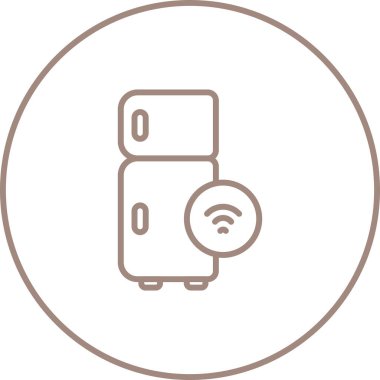 Akıllı Buzdolabı simgesi, vektör illüstrasyonu basit tasarım