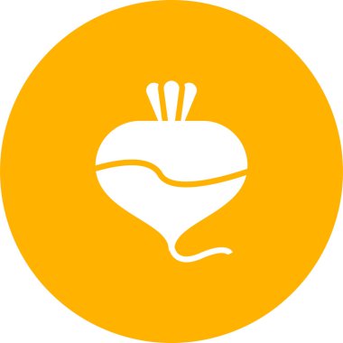 Gıda ikonunun vektör illüstrasyonu. Şalgam   