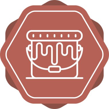  boya kovası simge vektör çizim