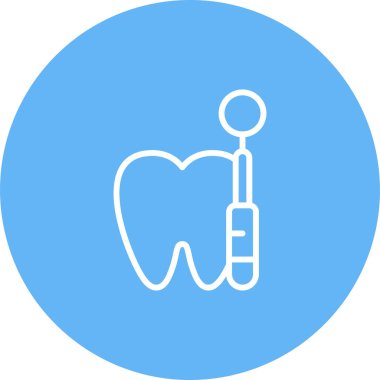 Diş simgesinin vektör illüstrasyonu 