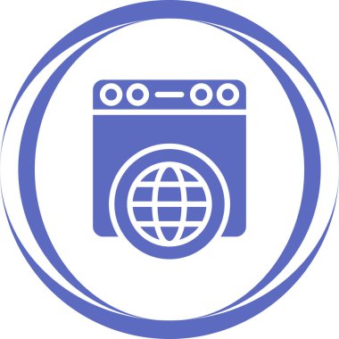 Tarayıcı web simgesi, basit illüstrasyon