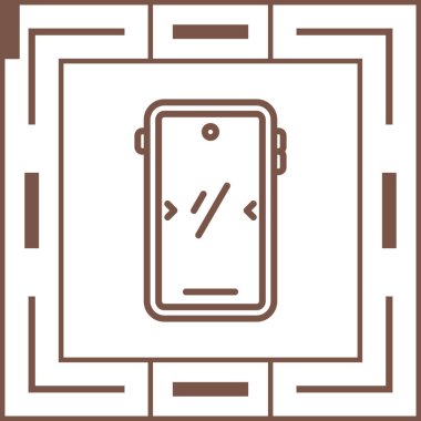 akıllı telefon simgesi, vektör illüstrasyonu basit tasarım