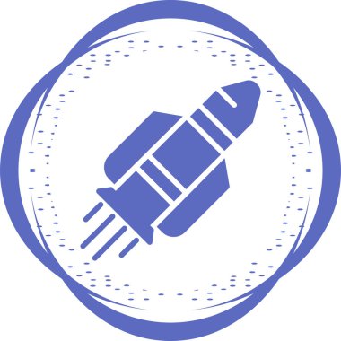 roket simgesi, vektör illüstrasyonu basit tasarım