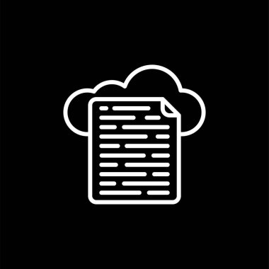 Bulut Veri Web simgesi basit tasarım