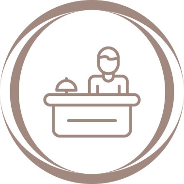 Otel resepsiyonu vektör simgesi
