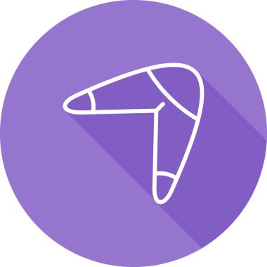 Bumerang simgesi, vektör illüstrasyonu basit tasarım