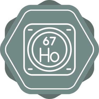 Kimyasal Element Web simgesi vektör çizimi