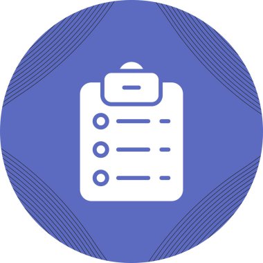 Liste kontrolü. Web simgesi basit illüstrasyon