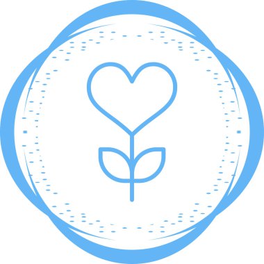 Aşk çiçeği. Web simgesi basit illüstrasyon