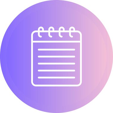 notepad simgesi, vektör illüstrasyonu basit tasarım