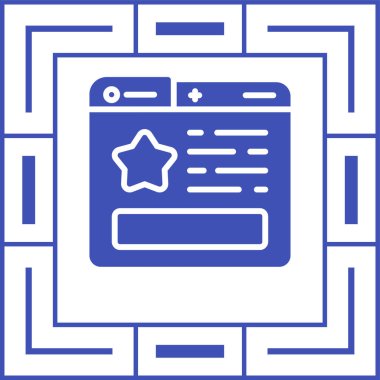  Favori Sayfa ikon vektör illüstrasyonu