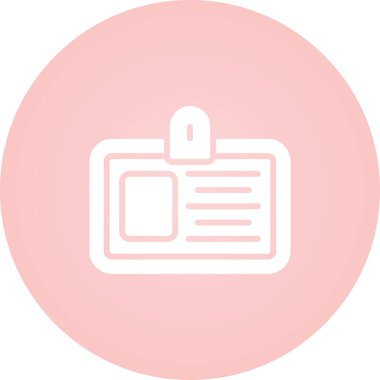 kimlik kartı simgesinin vektör illüstrasyonu