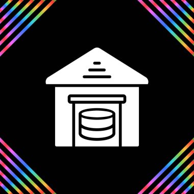  Veri Depolama Web simgesi basit illüstrasyon