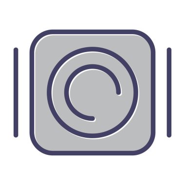 Düğme simgesinin vektör illüstrasyonu