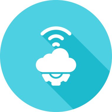 Bulut Otomasyonu Web simgesi vektör çizimi