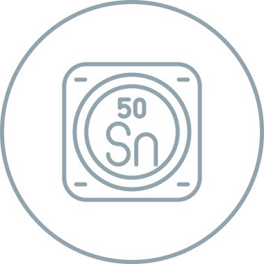 Periyodik tablonun kimyasal elementinin web illüstrasyonu