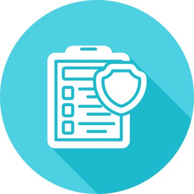 Sigorta simgesi beyaz arka plan üzerinde izole 