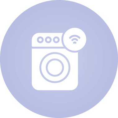Çamaşır makinesi. Web simgesi basit illüstrasyon