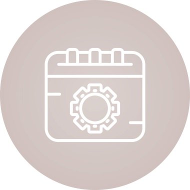 Takvim. Web simgesi basit illüstrasyon 