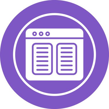 Tarayıcı simgesi. Web vektör illüstrasyonu