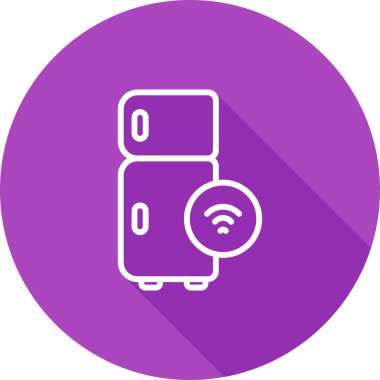 Akıllı Buzdolabı simgesi, vektör illüstrasyonu basit tasarım