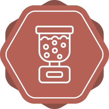 Akıllı evcil hayvan besleyicisi. Web simgesi basit illüstrasyon