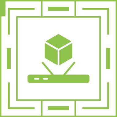 Sanal Makine Simgesi, İzole Edilmiş Vektör İllüstrasyonu 