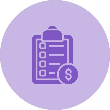 Mali Planlama kavramı illüstrasyonu, simge sembolü.