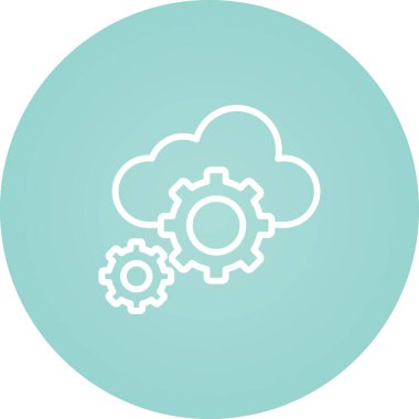  Bulut Orkestrasyonu Web simgesi Basit tasarım