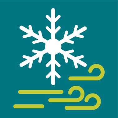 Kar Tanesi simgesi, basit web illüstrasyonu