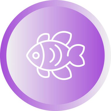 balığı web simgesi, vektör çizim 