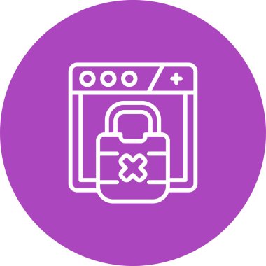 Web Tarayıcı Web simgesi, basit illüstrasyon 