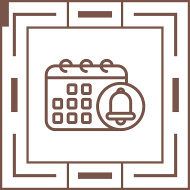 Takvimle hatırlat. Web simgesi basit tasarım