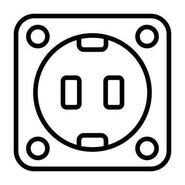 elektrik çıkış simgesi, vektör illüstrasyonu 
