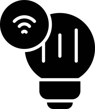 Akıllı Ampul Ağı simgesi, basit vektör illüstrasyonu