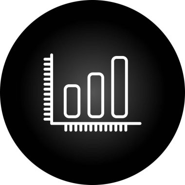 Çubuk Grafik simgesi, vektör illüstrasyonu basit tasarım