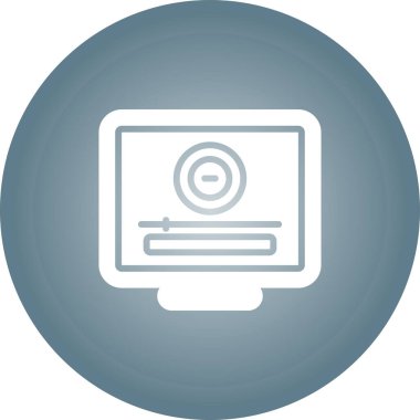 Masaüstü Bilgisayar Web simgesi vektör çizimi