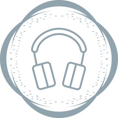 kulaklıklar web simgesi, vektör illüstrasyonu