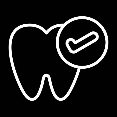 Diş simgesinin vektör illüstrasyonu 