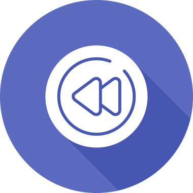 vector illustration,  Rewind Circle Icon