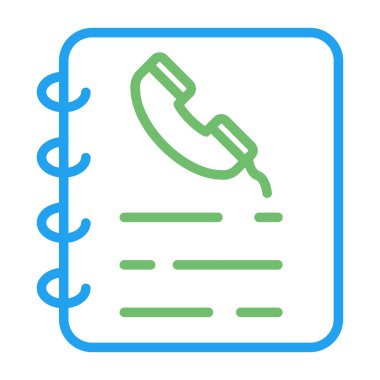 Telefon Defteri web simgesi basit illüstrasyon