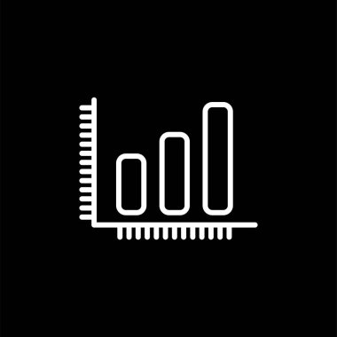 Çubuk Grafik simgesi, vektör illüstrasyonu basit tasarım