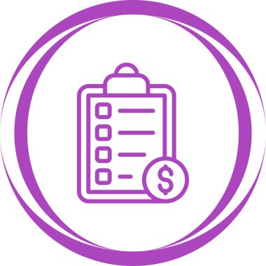 Mali Planlama kavramı illüstrasyonu, simge sembolü.