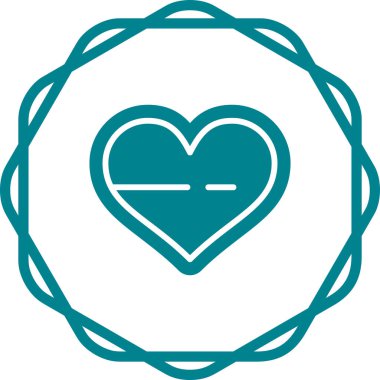 kalp simgesi işaret vektör illüstrasyonu 