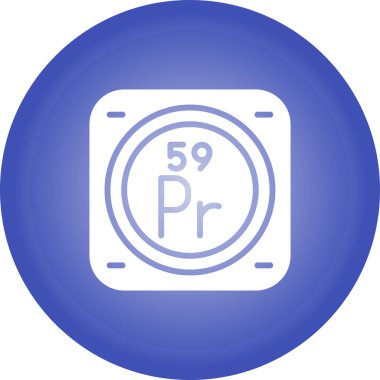 Kimyasal Element Web simgesi vektör çizimi