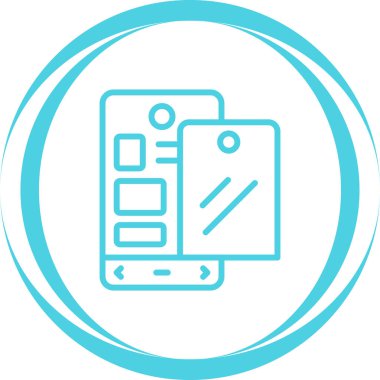 akıllı telefon web simgesi vektör çizimi 